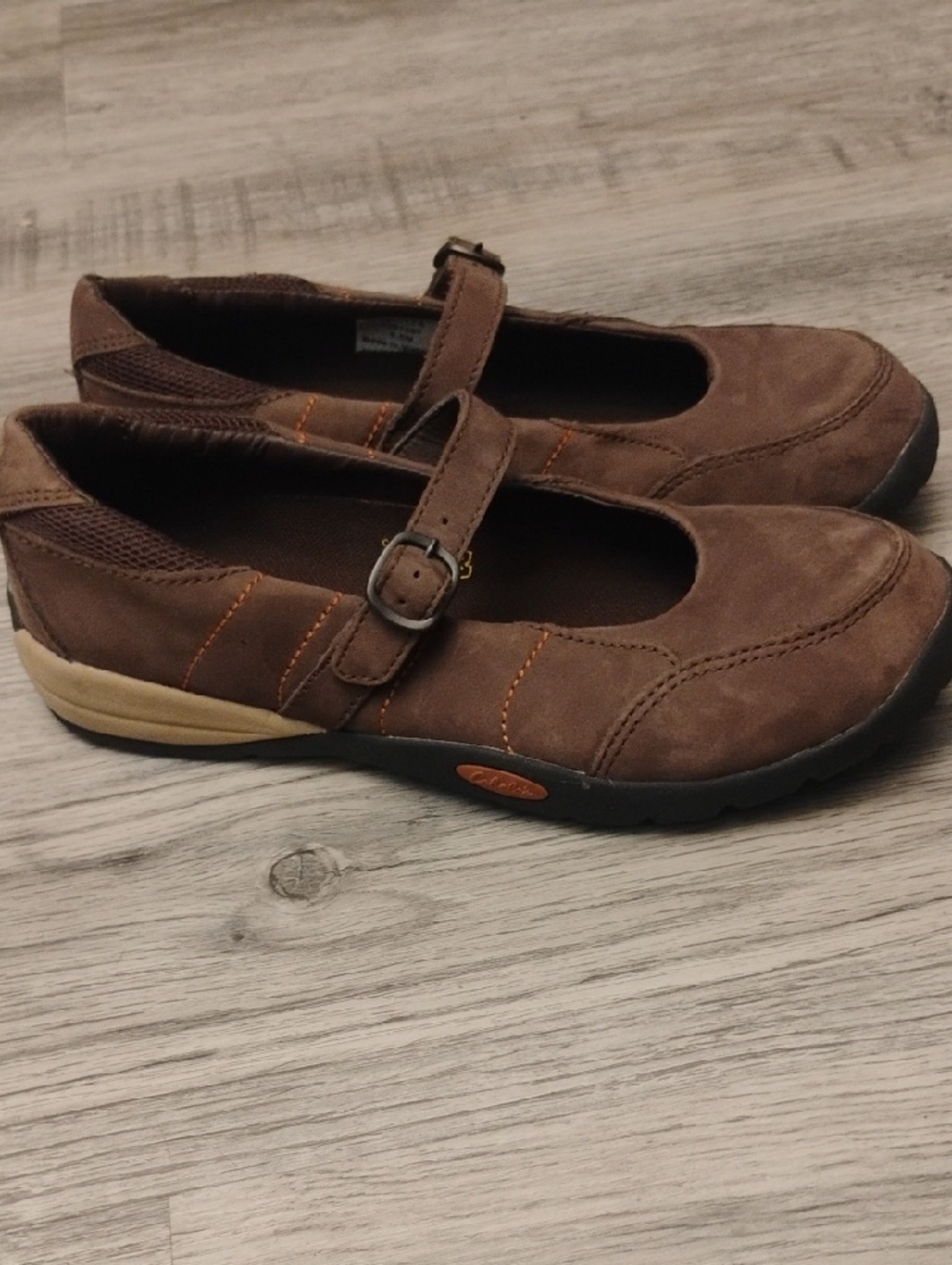 Cabela's Brown Suede Mary Jane Flats with Buckle Strap Women's Size 8.5M